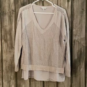 Lucky Brand XL cream knit sweater